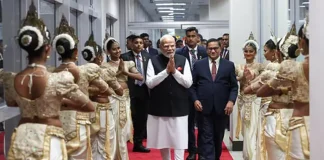प्रधानमंत्री मोदी का श्रीलंका में भव्य स्वागत